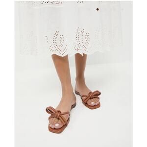 Loeffler Randall Hadley Bow Sandals Size 6 - Elegant Leather